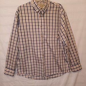 Cabelas Shirt Mens Large Plaid Outfitter Series Long Sleeve Button Down A4